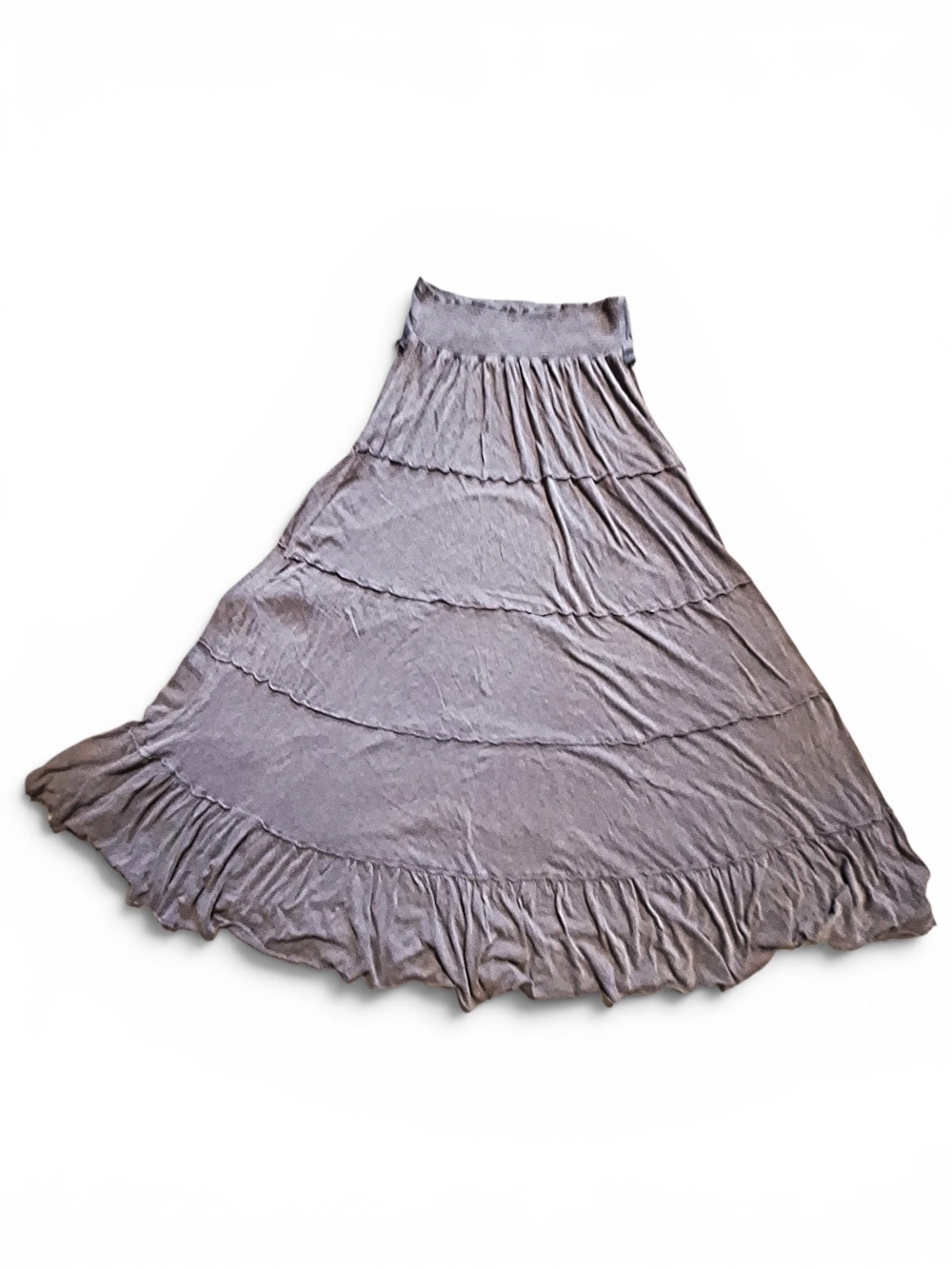 ✨️UNICORN! NWOT! Free People X Bellydancer High Low Hem Maxi Skirt In Grey/Blue! - Picture 9 of 14